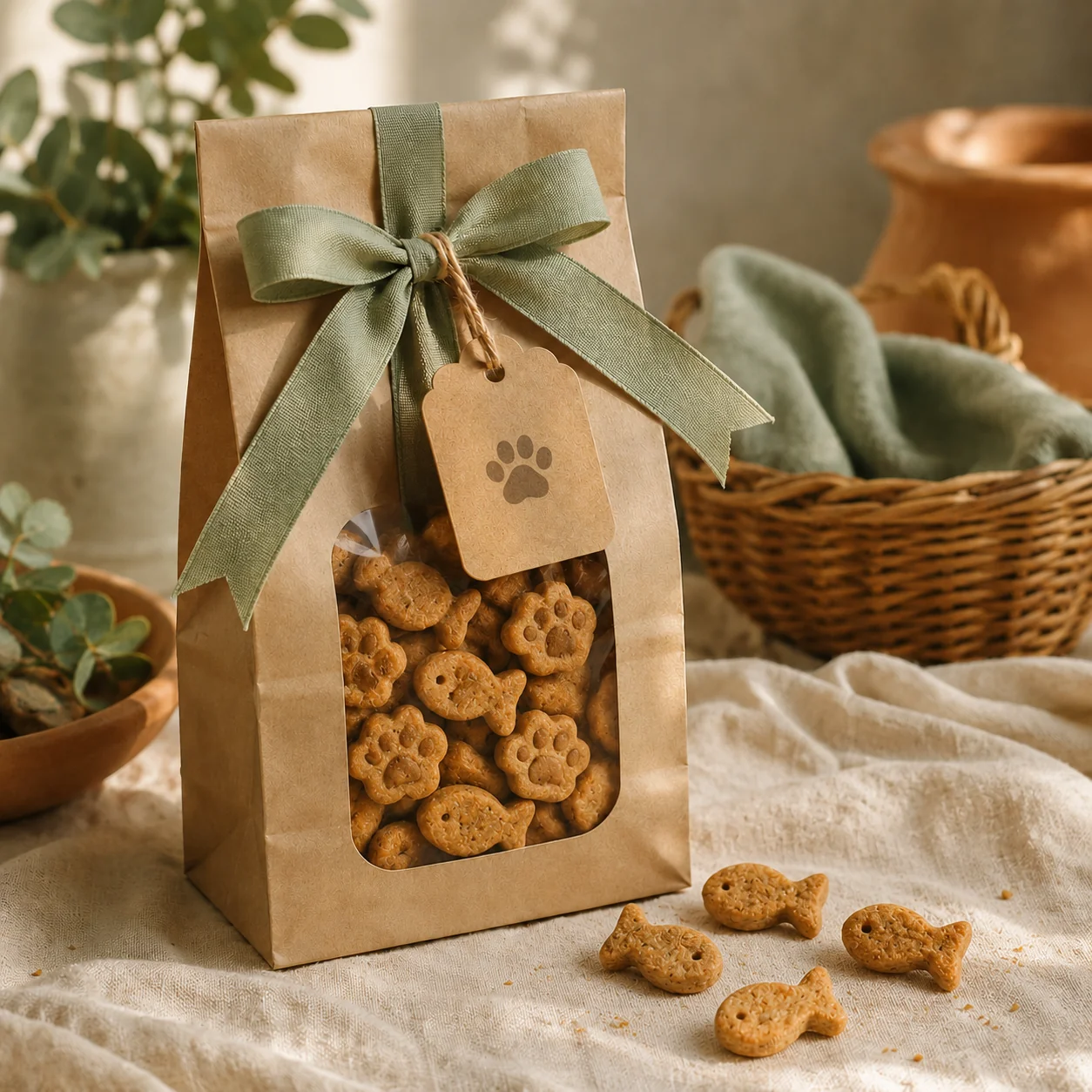 Bag of homemade cat treats