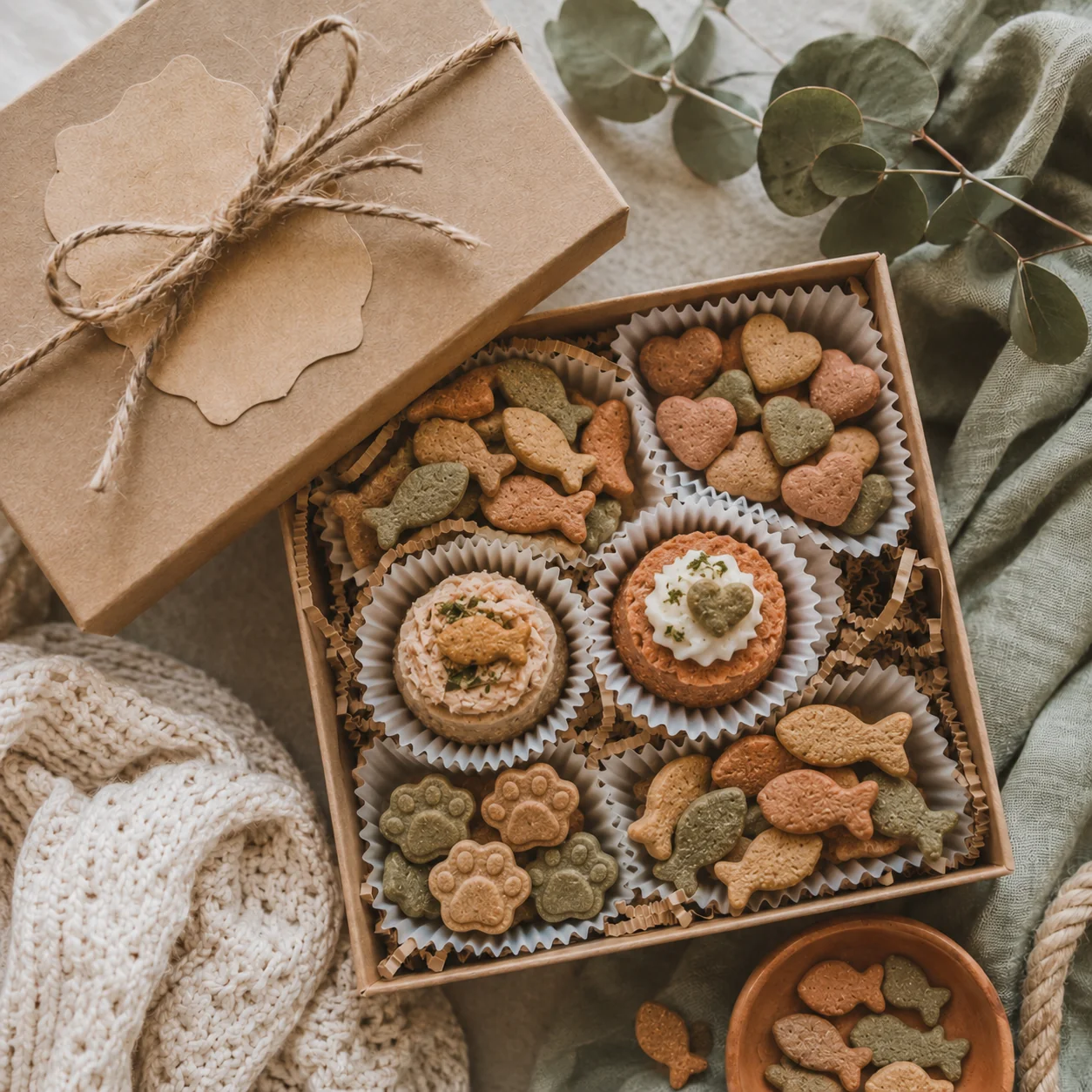 Custom cat treat gift box